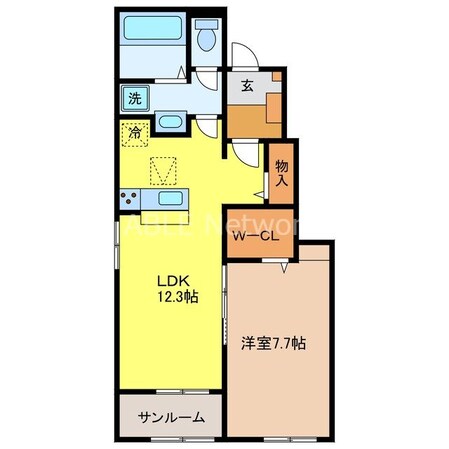 マカニ　レア　Aの物件間取画像